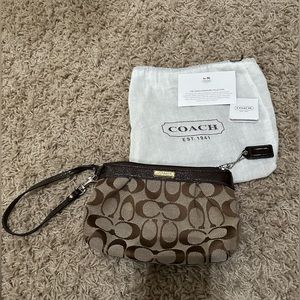 Coach signature wristlet